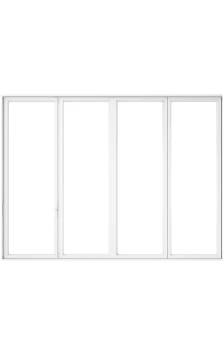 Milgard AX650 Aluminum Bi-Fold Glass Walls — Interior — White
