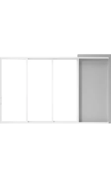 Milgard AX650 Aluminum Pocket Glass Walls — Interior — White