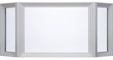 Milgard Tuscany® Series Bay & Bow Window — Exterior — White