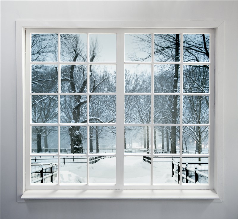 snowy windows, winter