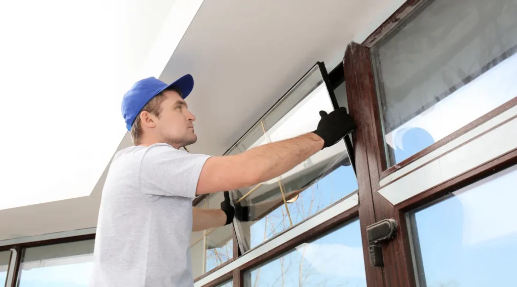 Single window being installed