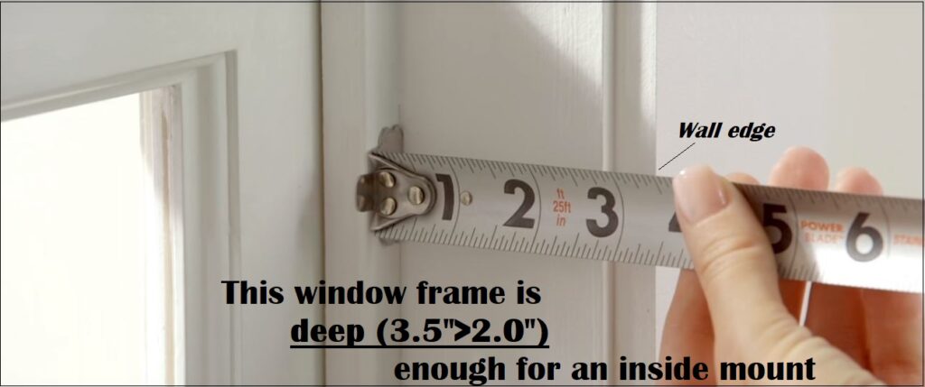 window depth measurement