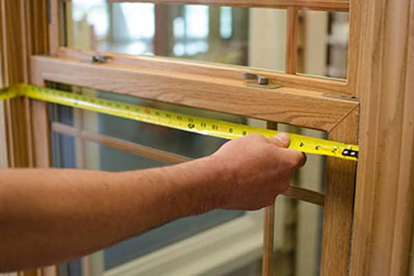 window being measured for width