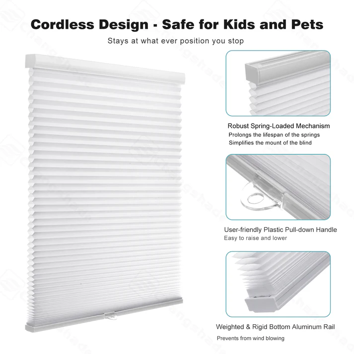 Custom 1.5 inch Cordless Light Filtering Cellular Shades - Image 7