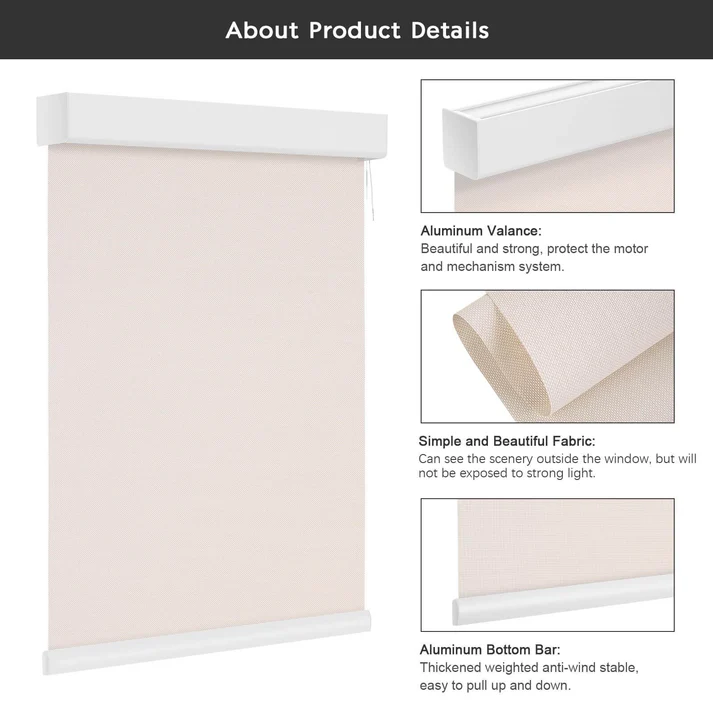 Smart Light Filtering Roller Blinds & Alexa IKEA SmartThings Motorized - Image 14