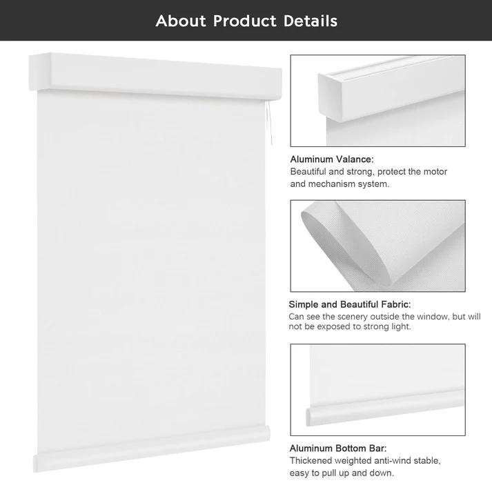 Smart Light Filtering Roller Blinds & Alexa IKEA SmartThings Motorized - Image 15