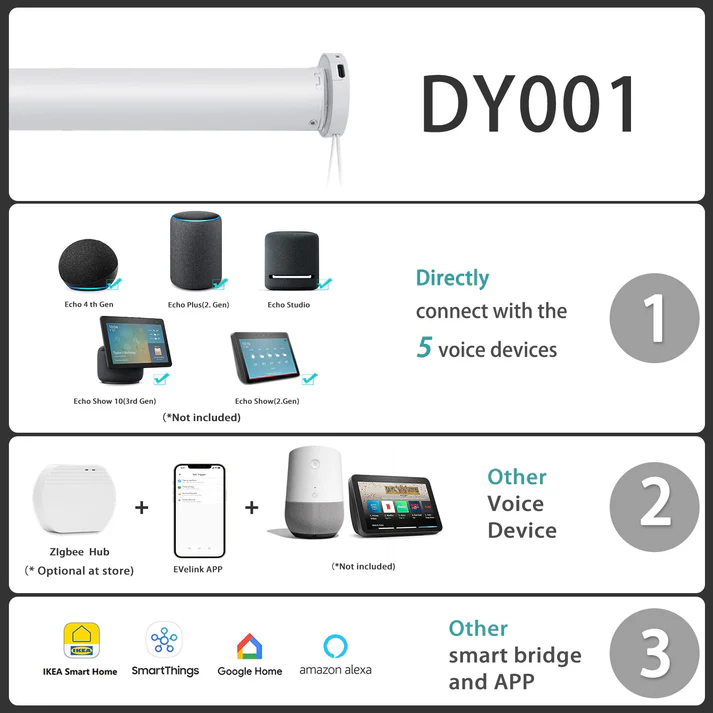 Smart Light Filtering Roller Blinds & Alexa IKEA SmartThings Motorized - Image 20